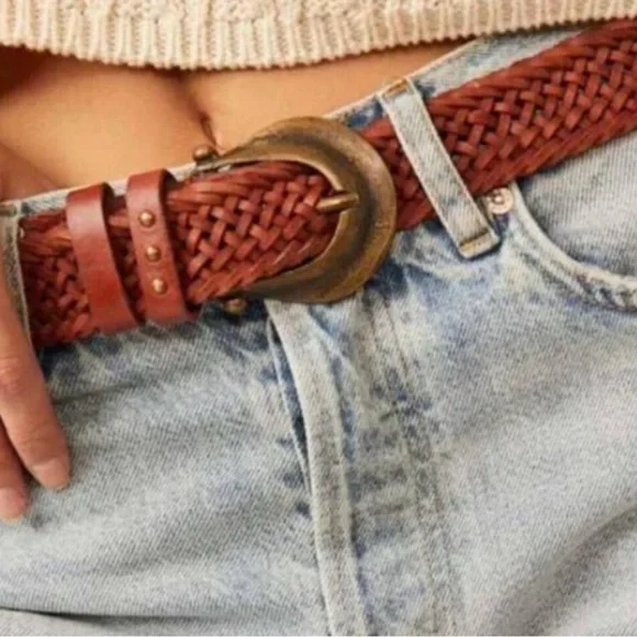 Free People We The Free NWOT Brix Belt in Cognac - Picture 6 of 9
